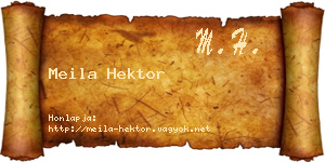 Meila Hektor névjegykártya